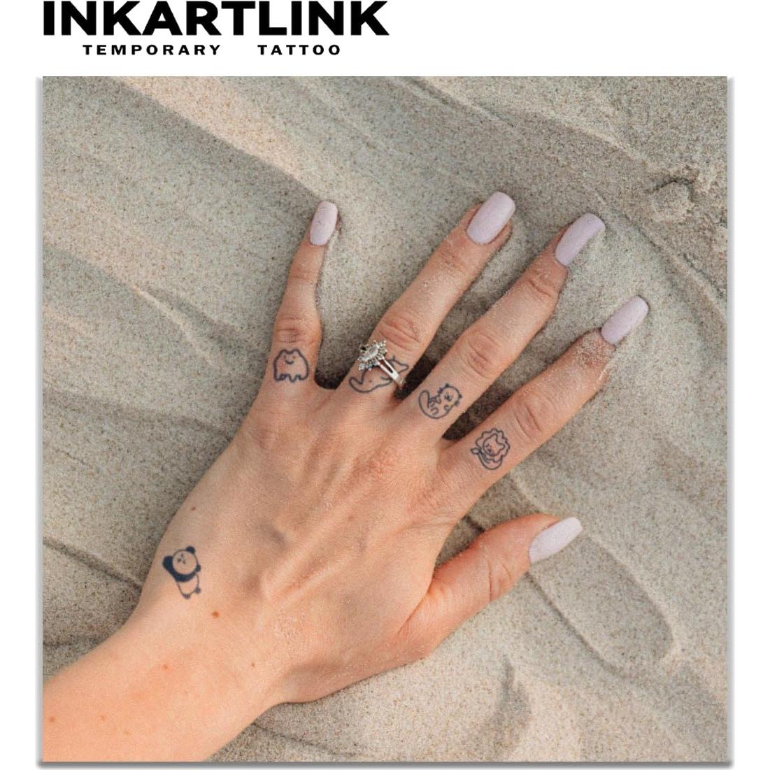 Tatuaje Semipermanente INKARTLINK 2 Hojas Extra Grande Animales