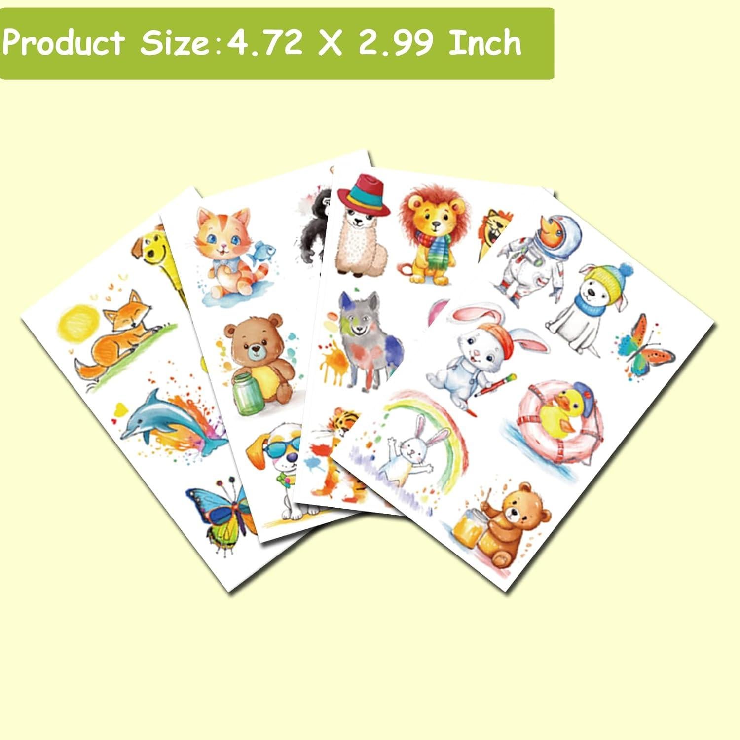 Tatuajes Temporales Acuarelados para Niños Hohamn - 10 Hojas