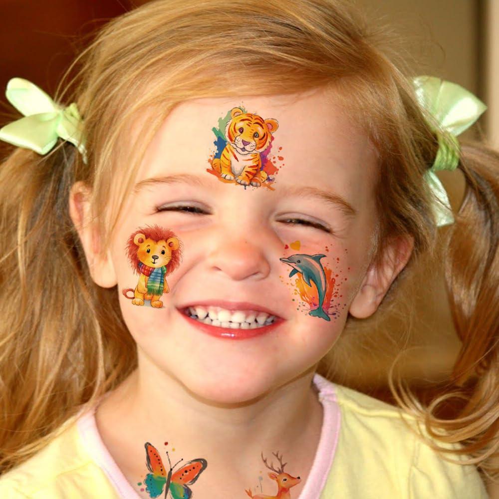 Tatuajes Temporales Acuarelados para Niños Hohamn - 10 Hojas