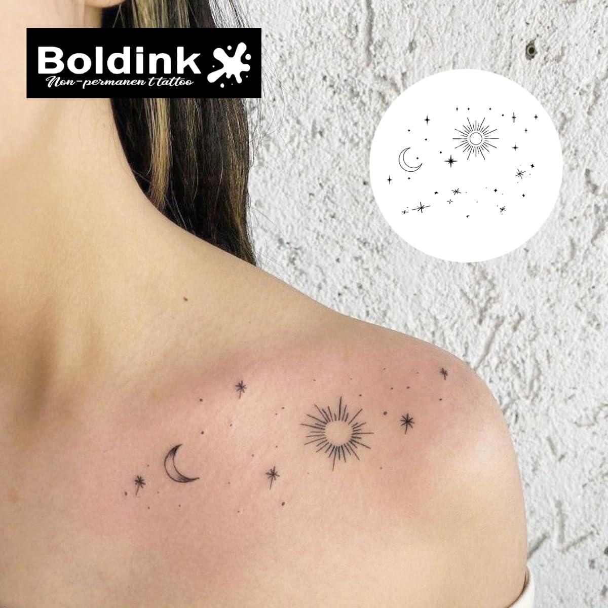 Tatuajes Semipermanentes Boldink Sol y Luna 1 - 7-14 Días