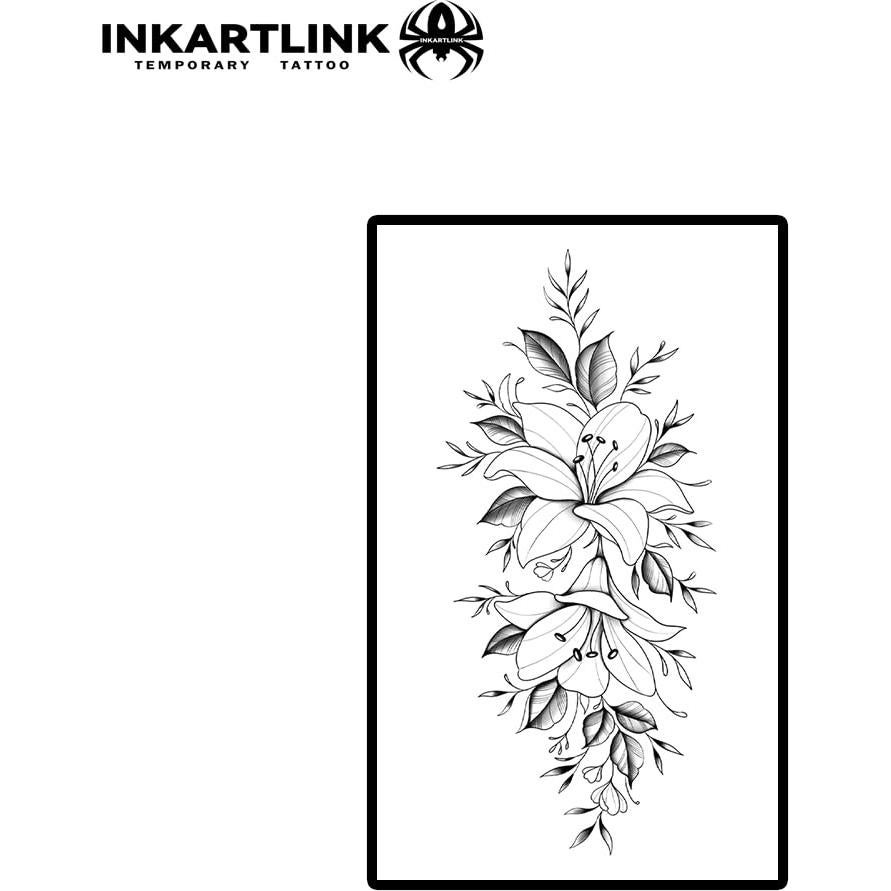 Tatuaje Semipermanente INKARTLINK Flores 7 Impermeable 15 Días