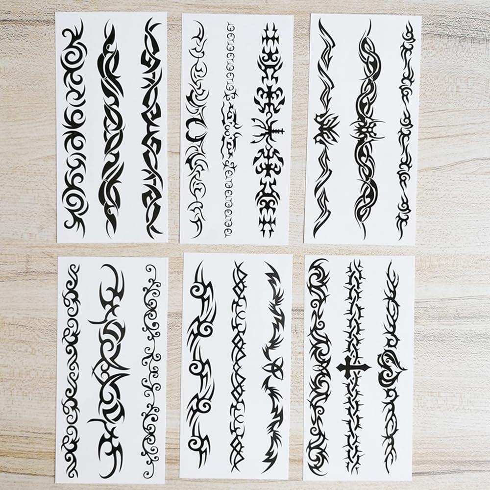 Tatuajes Temporales Tribales Yesallwas - 6 Hojas 9x19cm