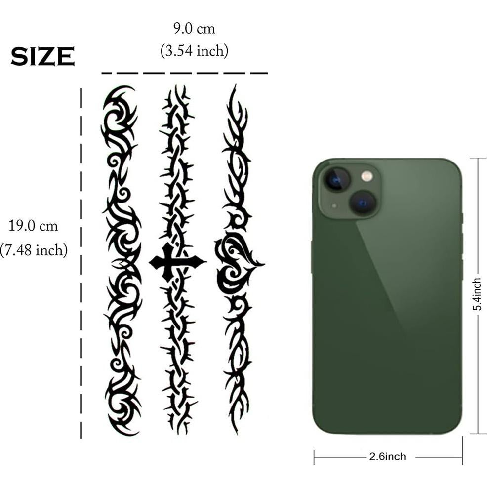 Tatuajes Temporales Tribales Yesallwas - 6 Hojas 9x19cm