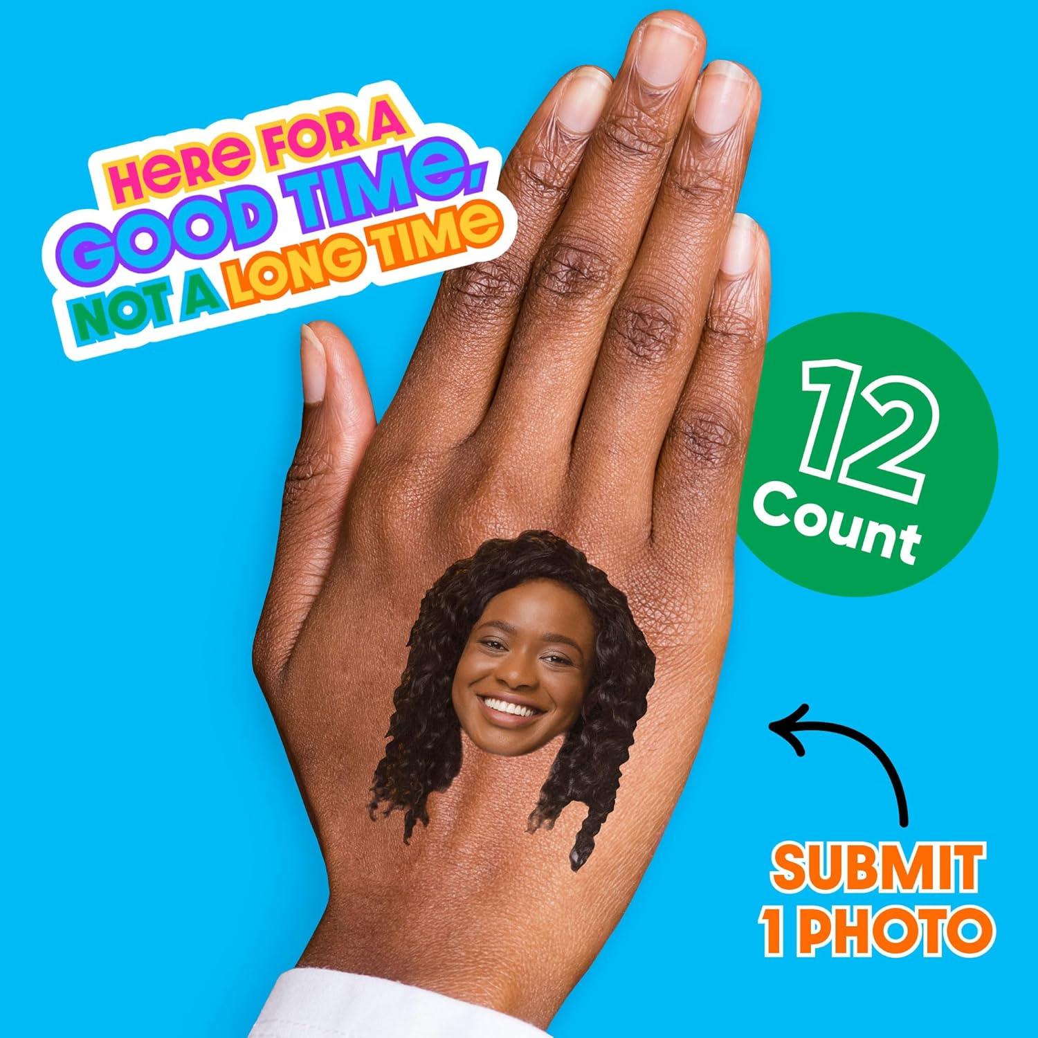 Tatuajes Temporales Personalizados Gran Punto de Felicidad - Set de 12