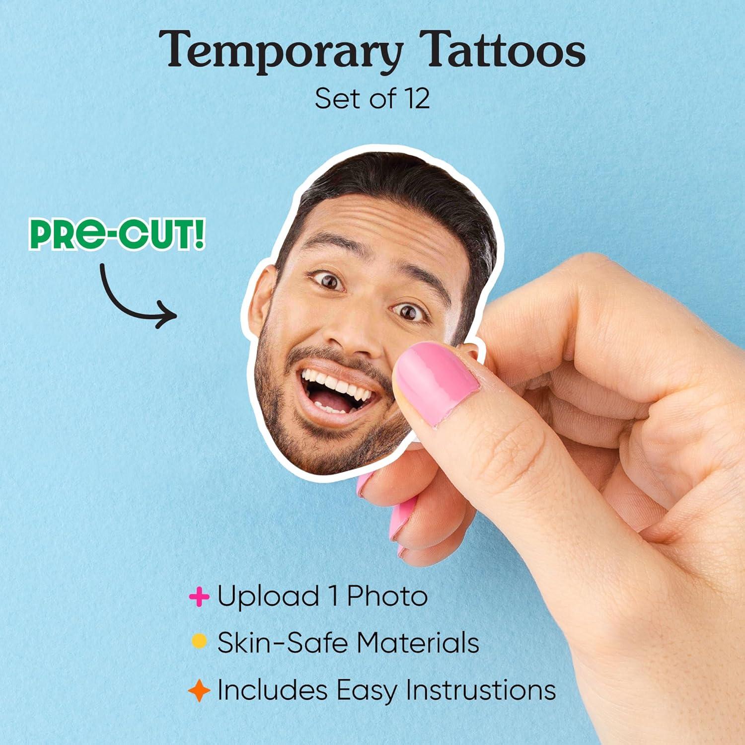 Tatuajes Temporales Personalizados Gran Punto de Felicidad - Set de 12