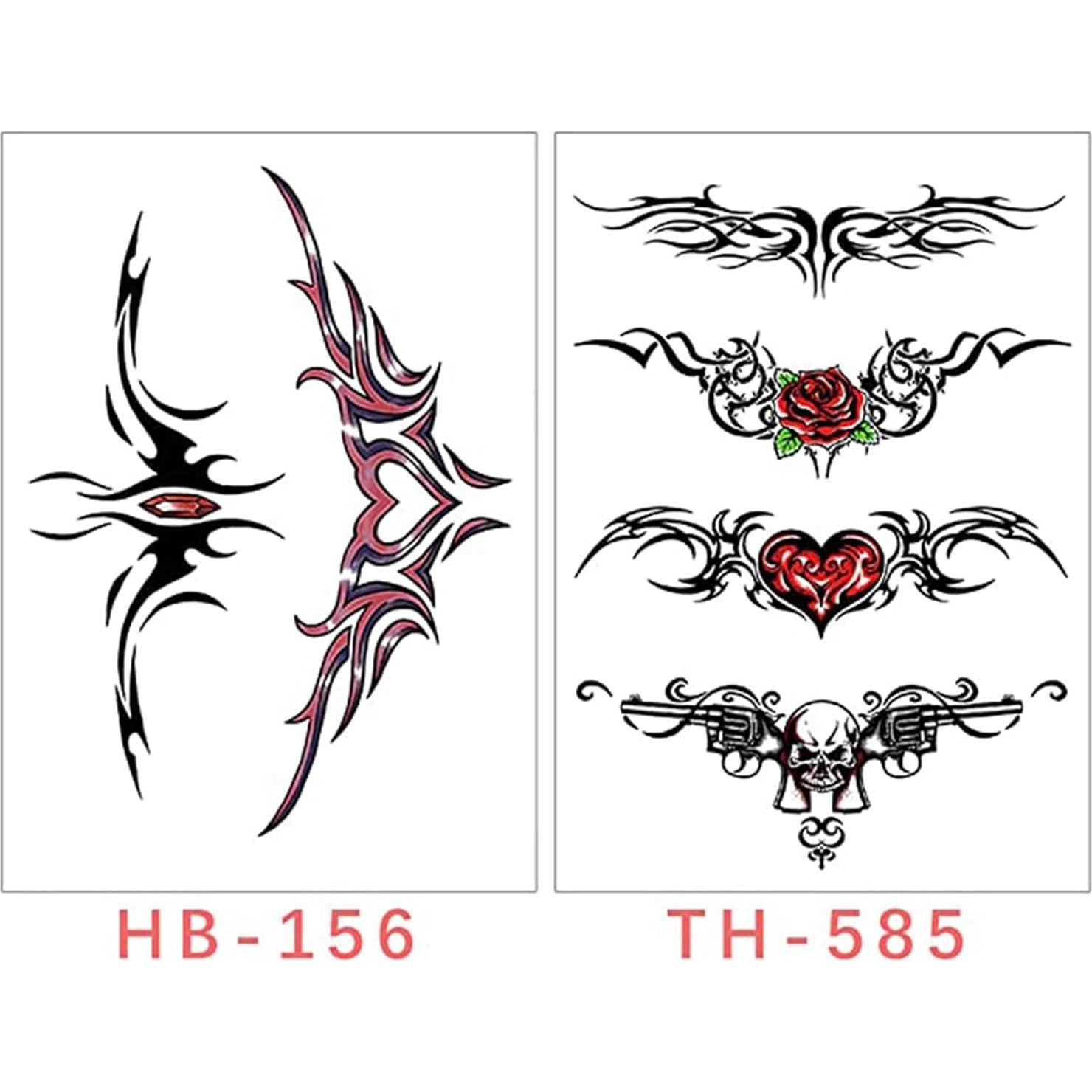 Calcomanías de Tatuajes Temporales Aivoch 8 Hojas Coloridas