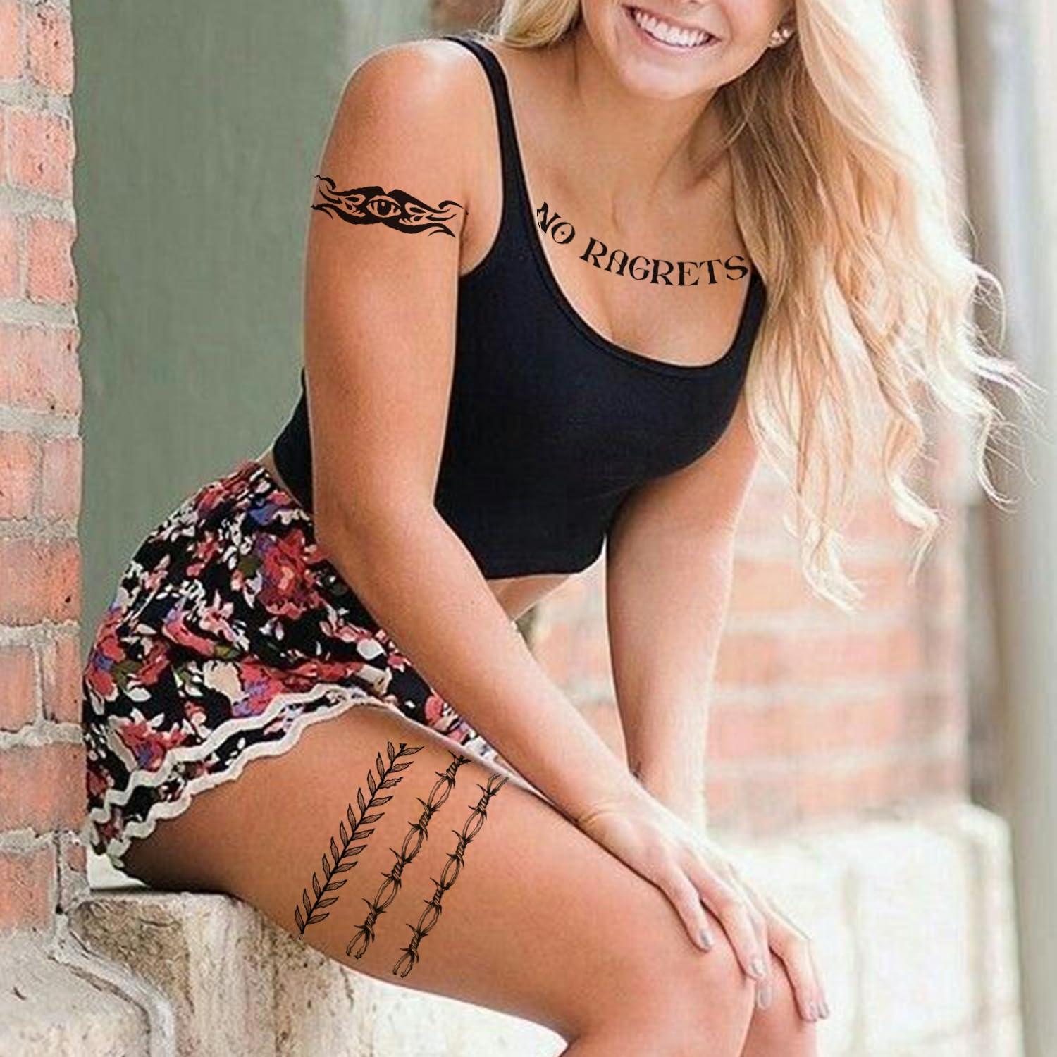 Tatuajes Temporales CLOOOUDS 4 Hojas Sin Arrepentimientos