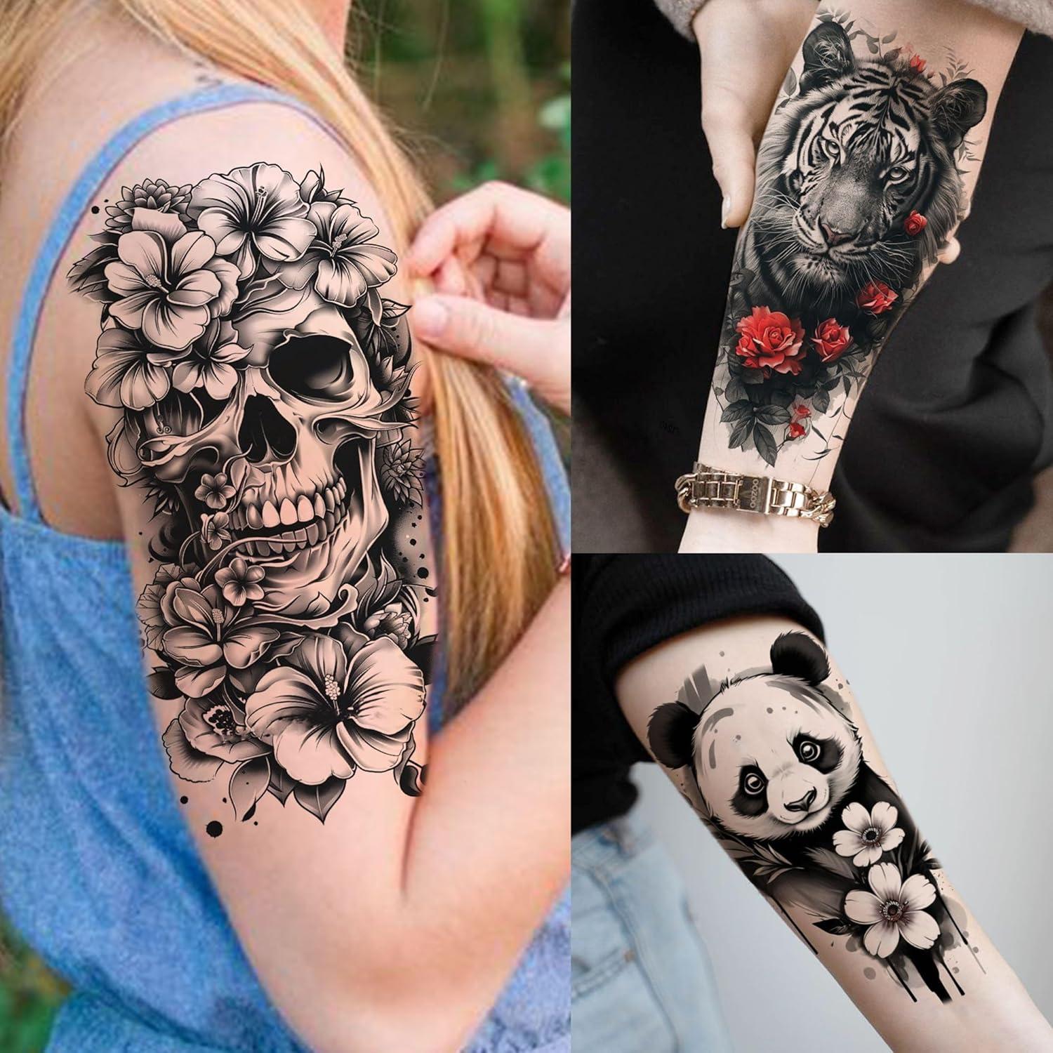 66 Hojas Tatuajes Temporales SHELYEXIEN Acuarela para Mujeres