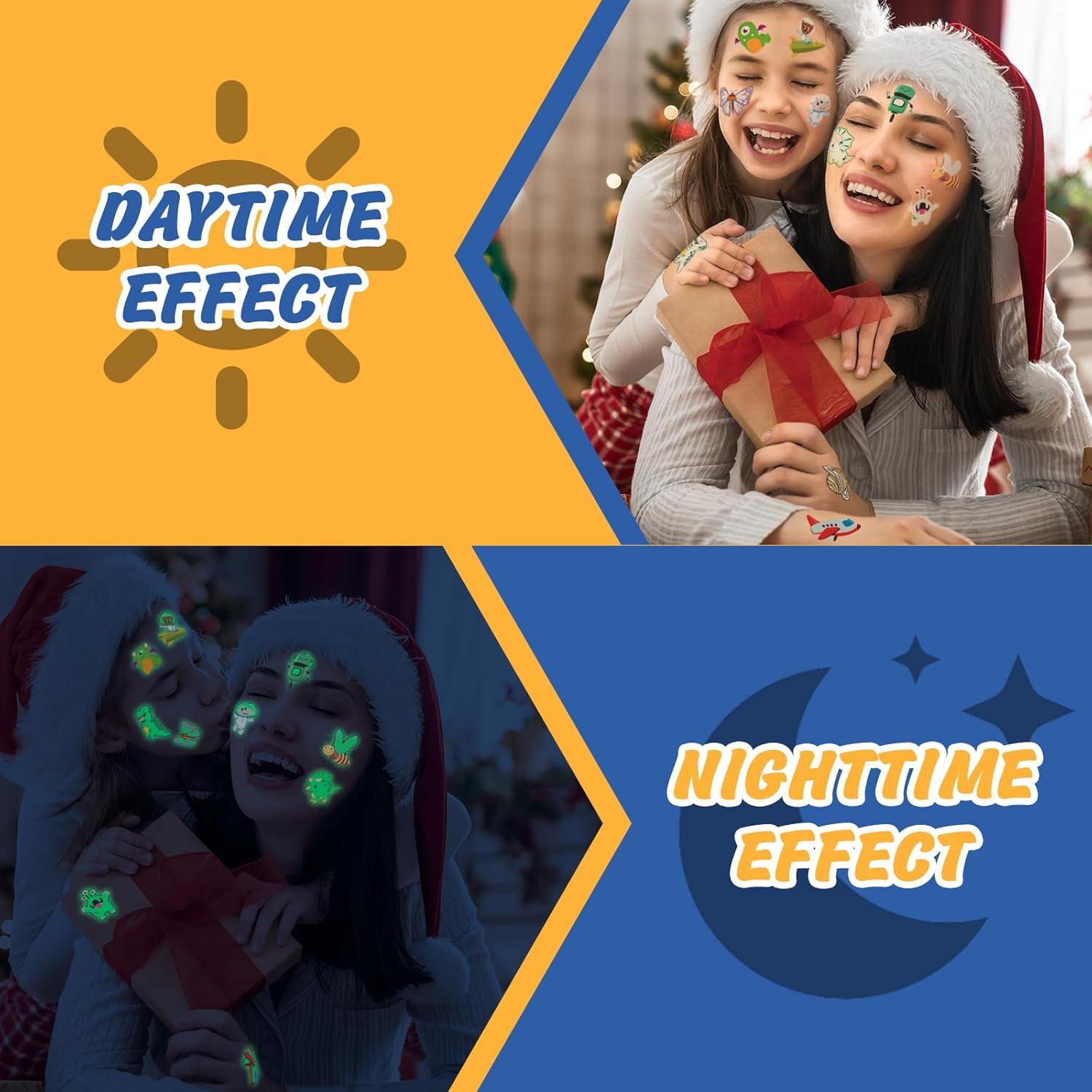 Tatuajes Temporales Brillantes YOCIECO 300+ Pcs Niños