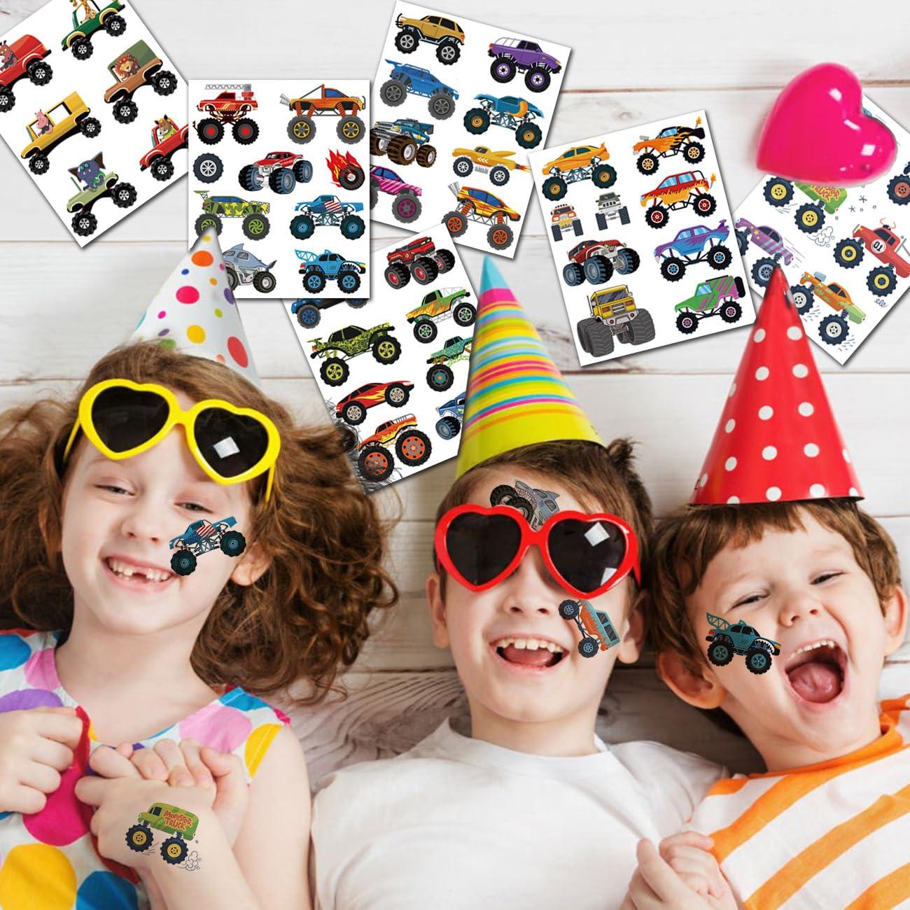 Tatuajes Temporales Monster Truck CHARLENT - 10 Hojas