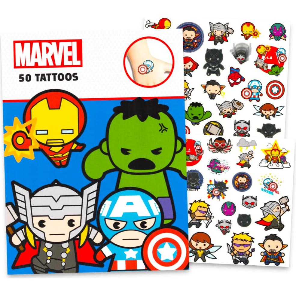 Conjunto de Tatuajes Temporales de Superhéroes - 150 Piezas