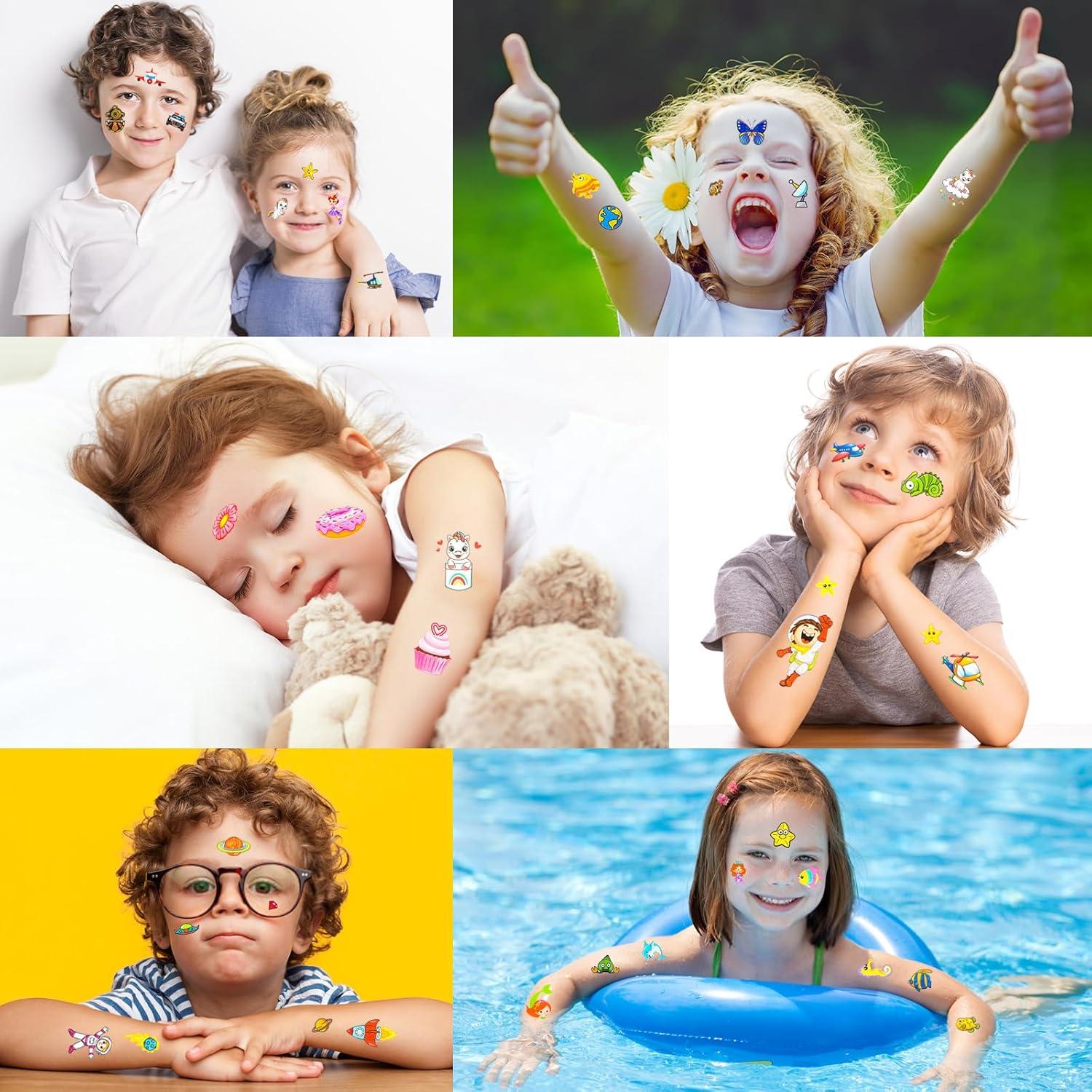 Set de 300+ Tatuajes Temporales para Niños Habett - Animales, Espacio, Dinosaurios