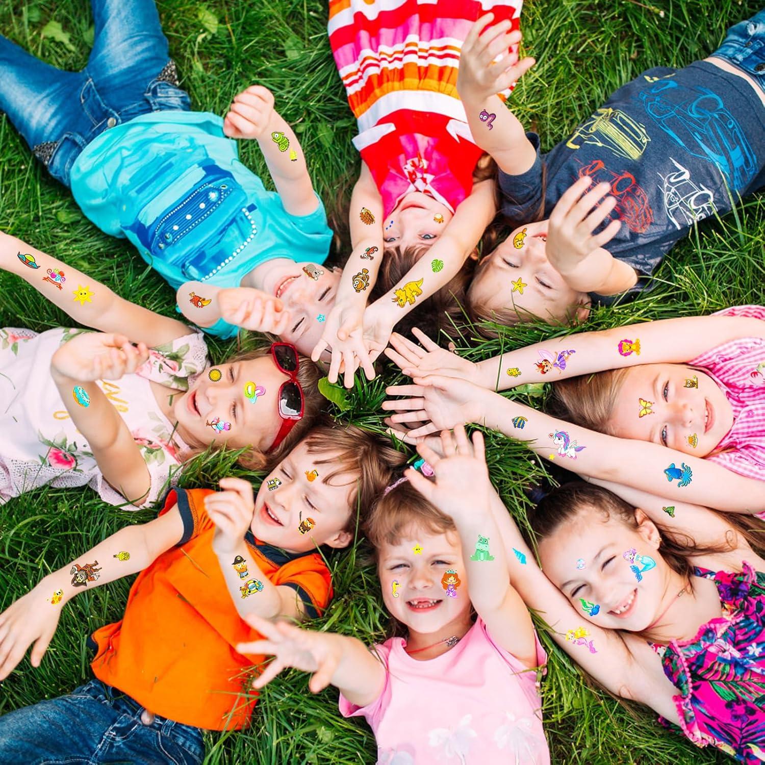 Set de 300+ Tatuajes Temporales para Niños Habett - Animales, Espacio, Dinosaurios