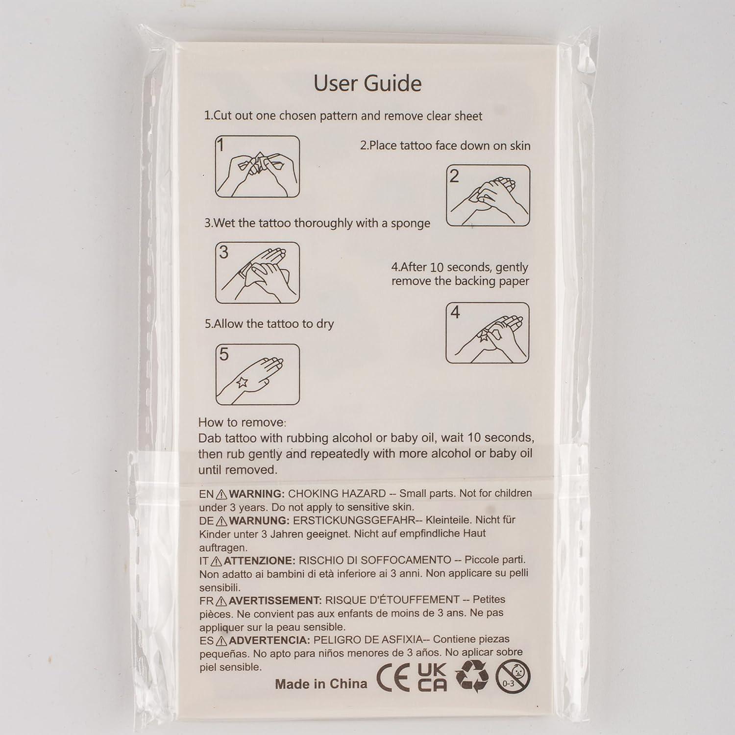 Set de 300+ Tatuajes Temporales para Niños Habett - Animales, Espacio, Dinosaurios