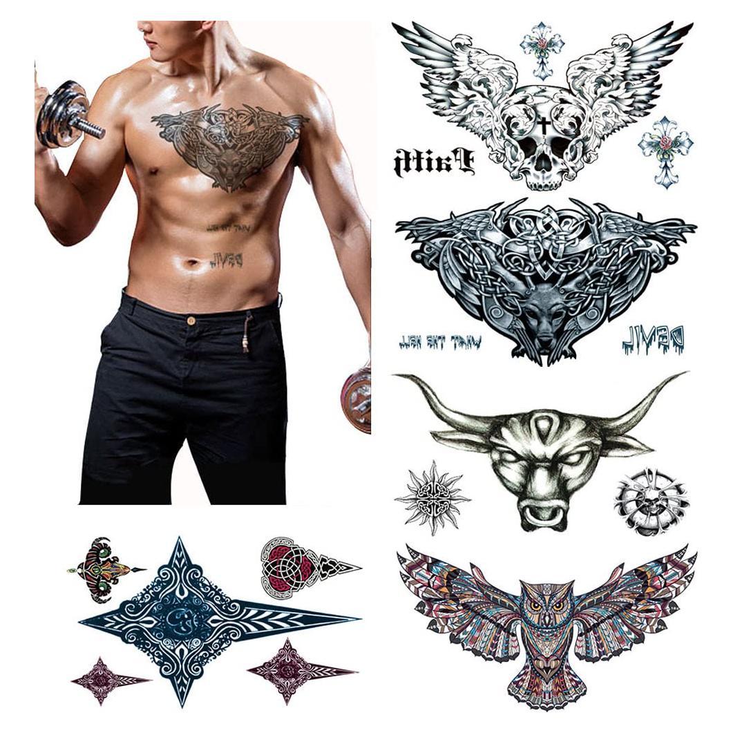 Tatuajes Temporales Grandes VIWIEU 3D Realistas - 5 Hojas