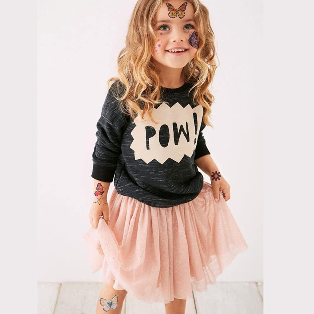 Tatuajes Temporales Brillantes de Mariposa Ooopsiun - 12 Hojas