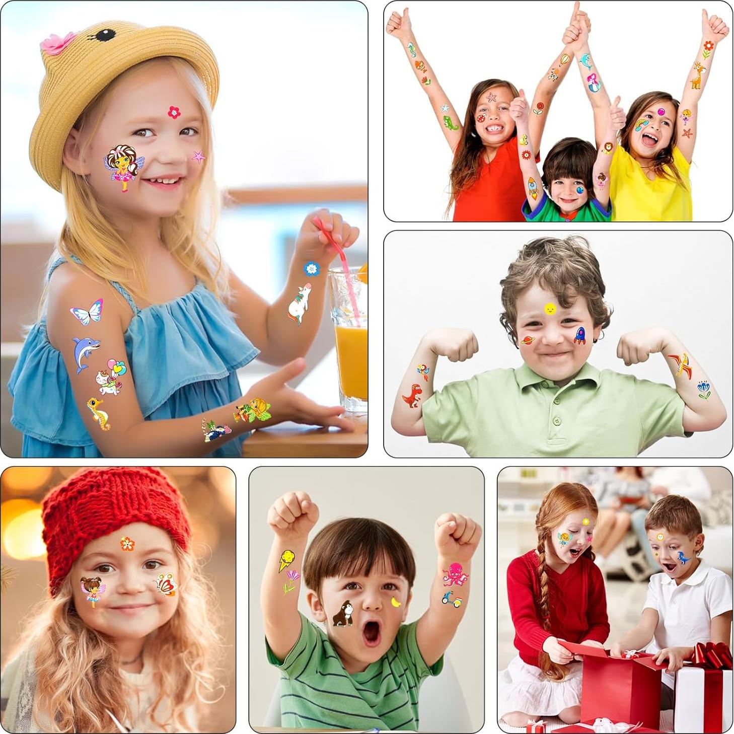 Set de 200 Tatuajes Luminiscentes para Niños - Habett