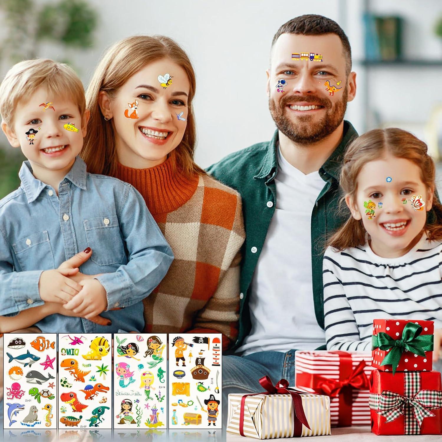 Set de 200 Tatuajes Luminiscentes para Niños - Habett