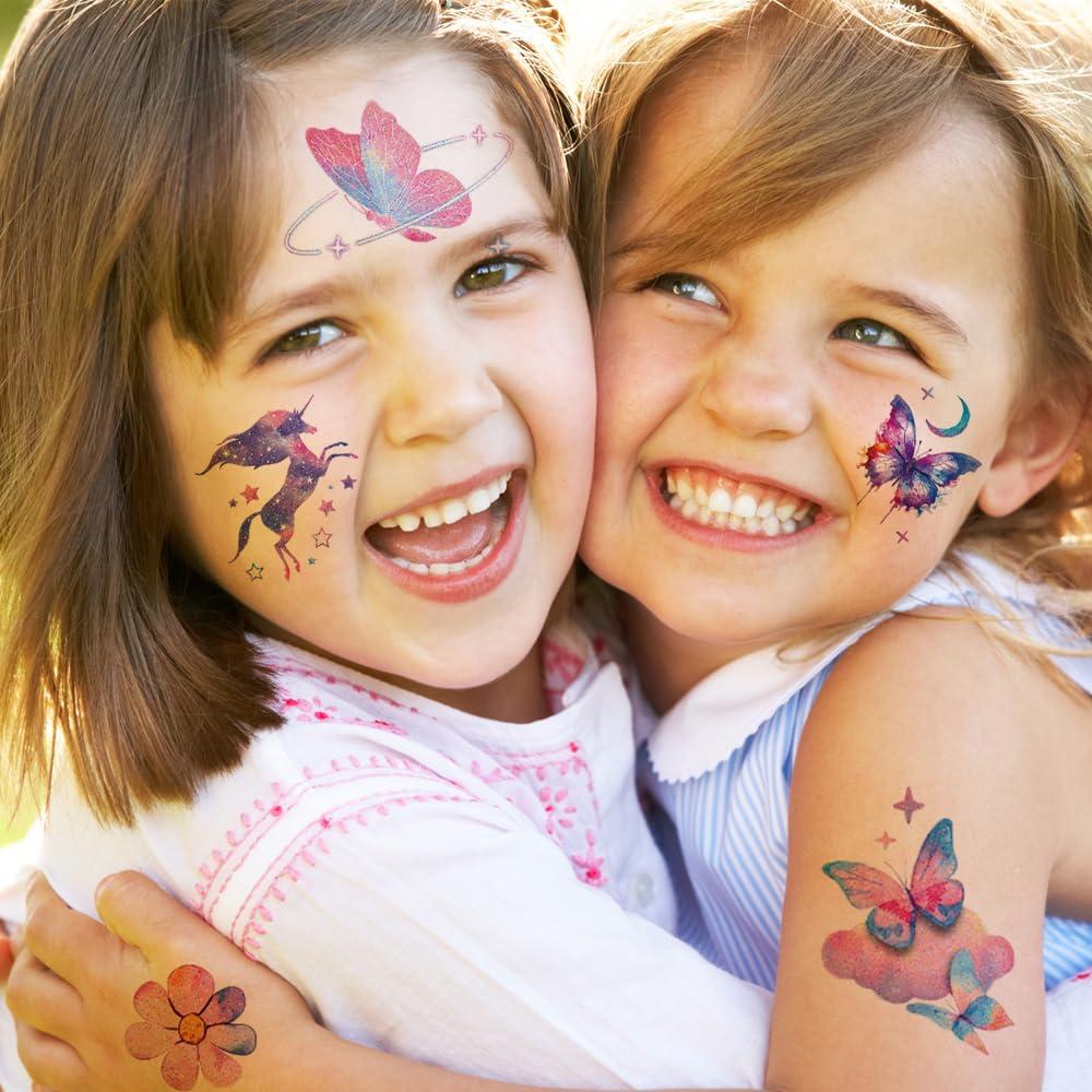 Tatuajes Temporales de Brillo Hohamn - 12 Hojas Mariposa