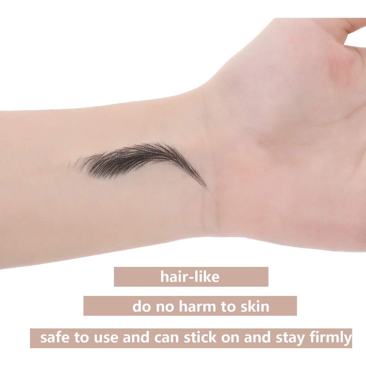 Calcomanías de Cejas Impermeables Maitys 12 Hojas Estilo Clásico