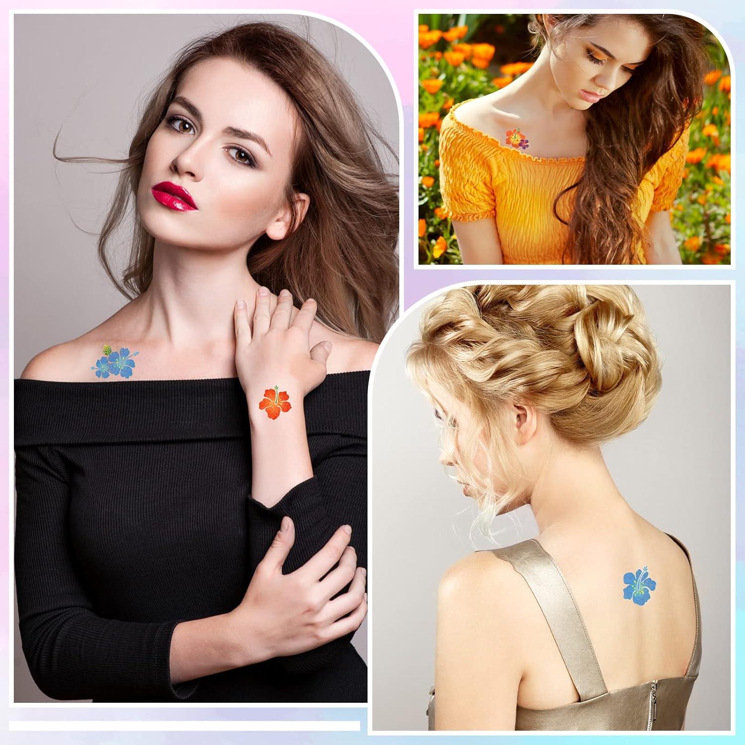 Kit de Tatuajes Temporales de Flores Kathfly - 180 Pcs