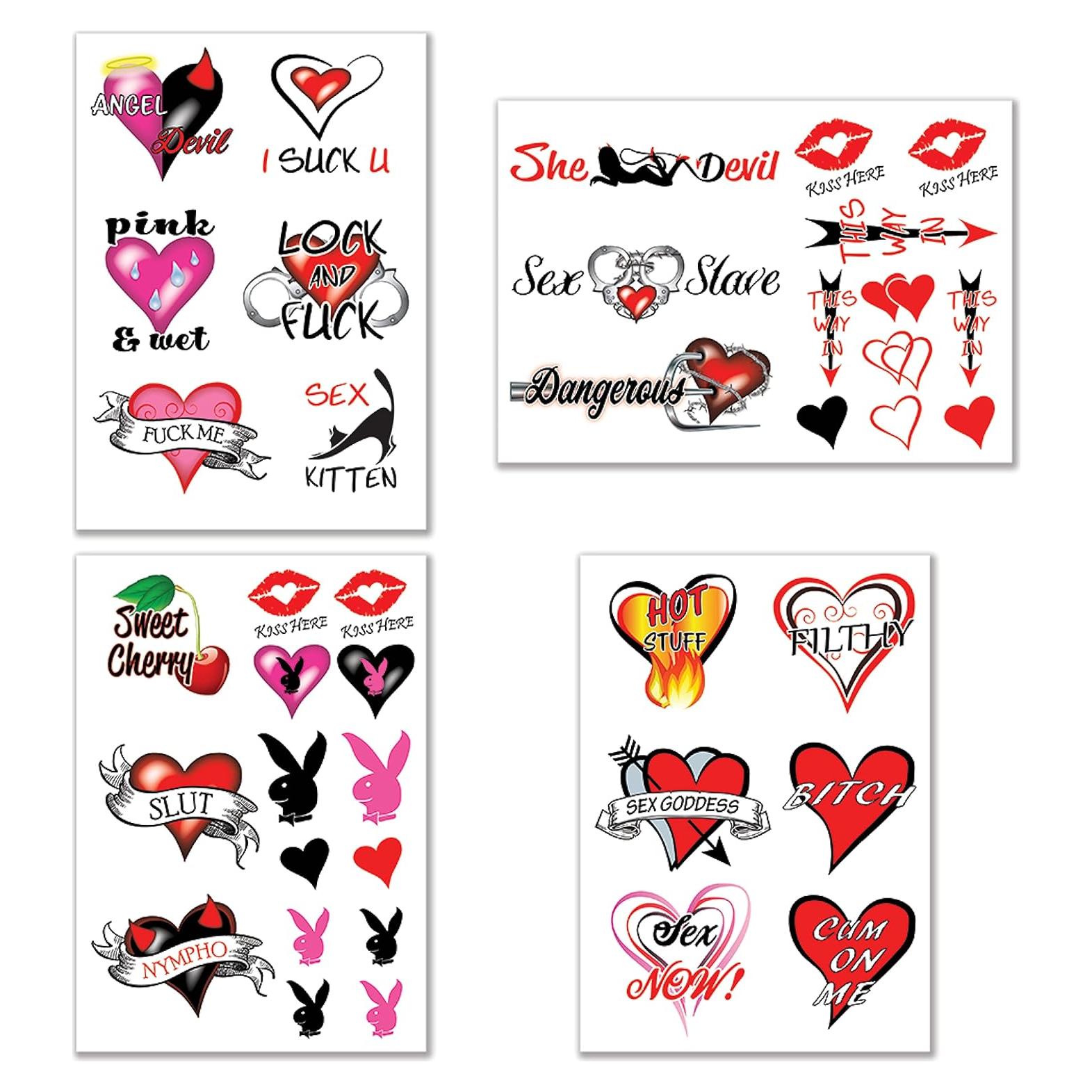 Tatuajes Temporales Sexy Sovereign-Gear 40+ para Adultos