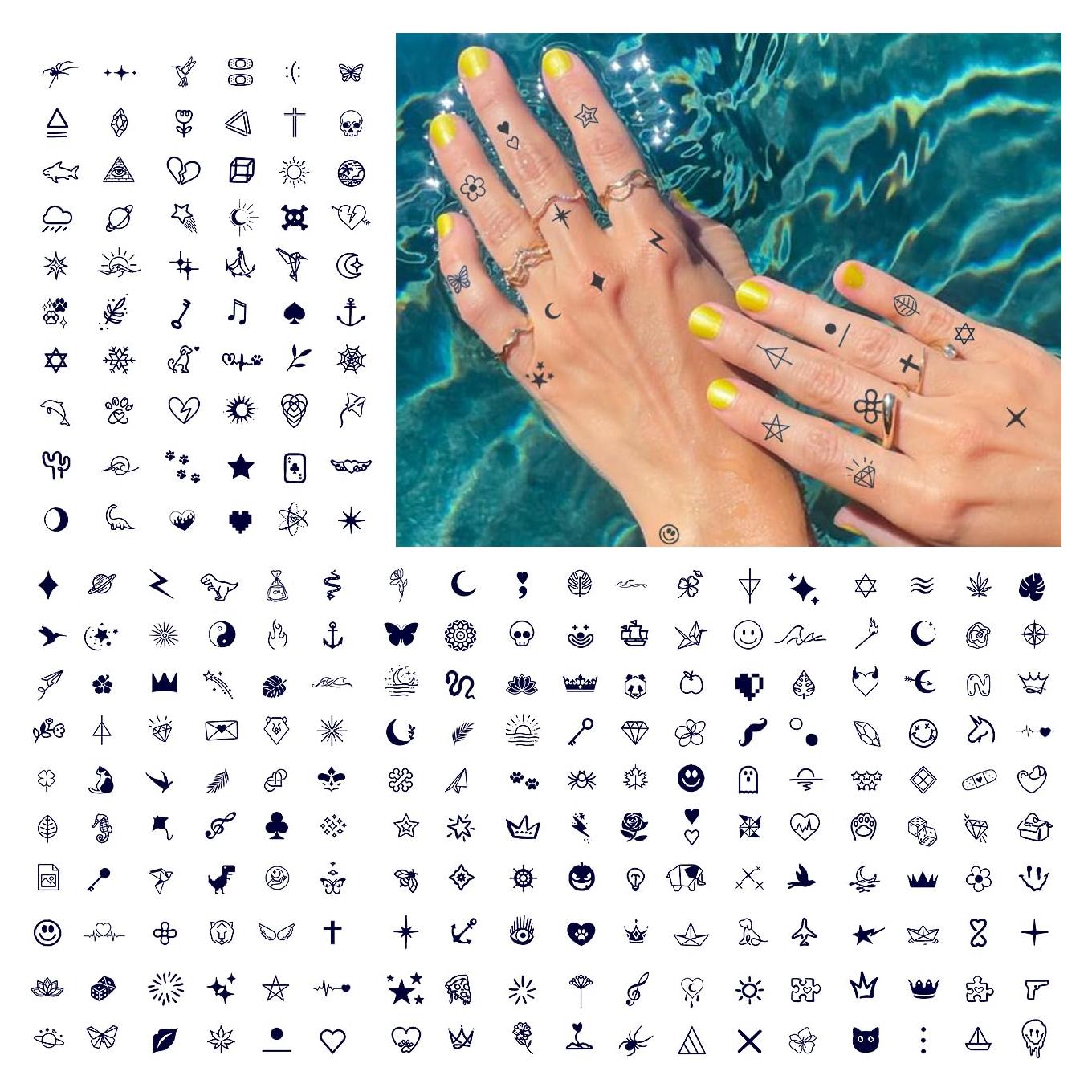 Tatuajes Semipermanentes CHARLNET 240 Pcs - Realistas y Resistentes