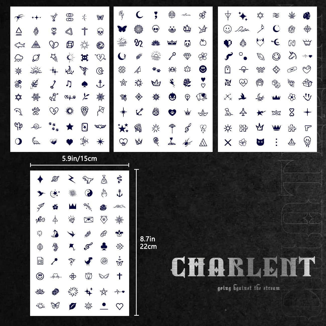 Tatuajes Semipermanentes CHARLNET 240 Pcs - Realistas y Resistentes