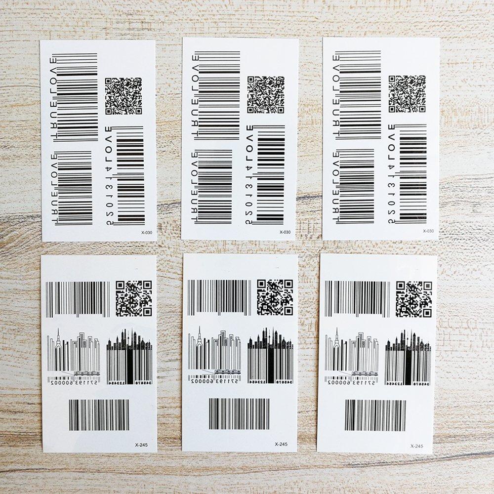 Tatuajes Temporales Impermeables Yesallwas - 6 Hojas 6x10.5 cm