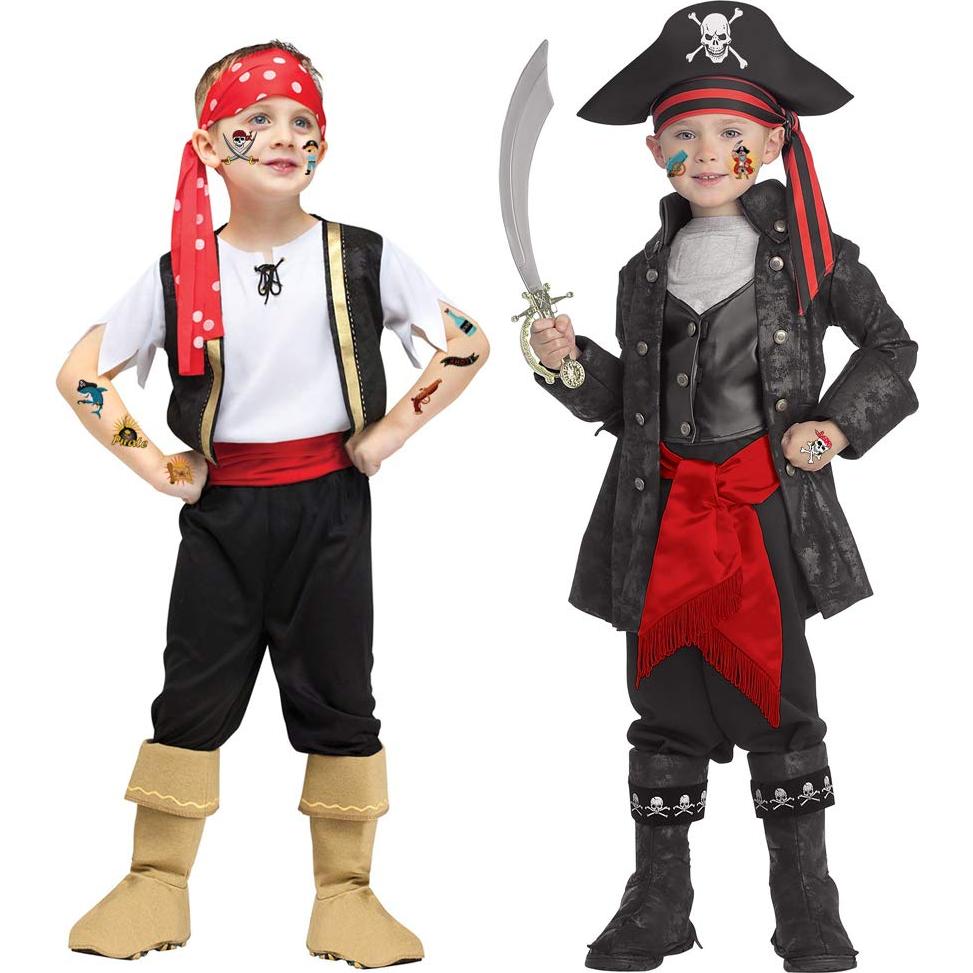 Tatuajes Temporales de Pirata Konsait - 96 Pcs, 4.5x4.5 cm