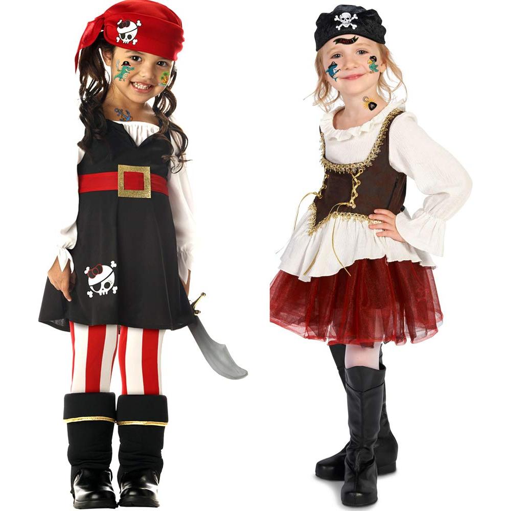 Tatuajes Temporales de Pirata Konsait - 96 Pcs, 4.5x4.5 cm