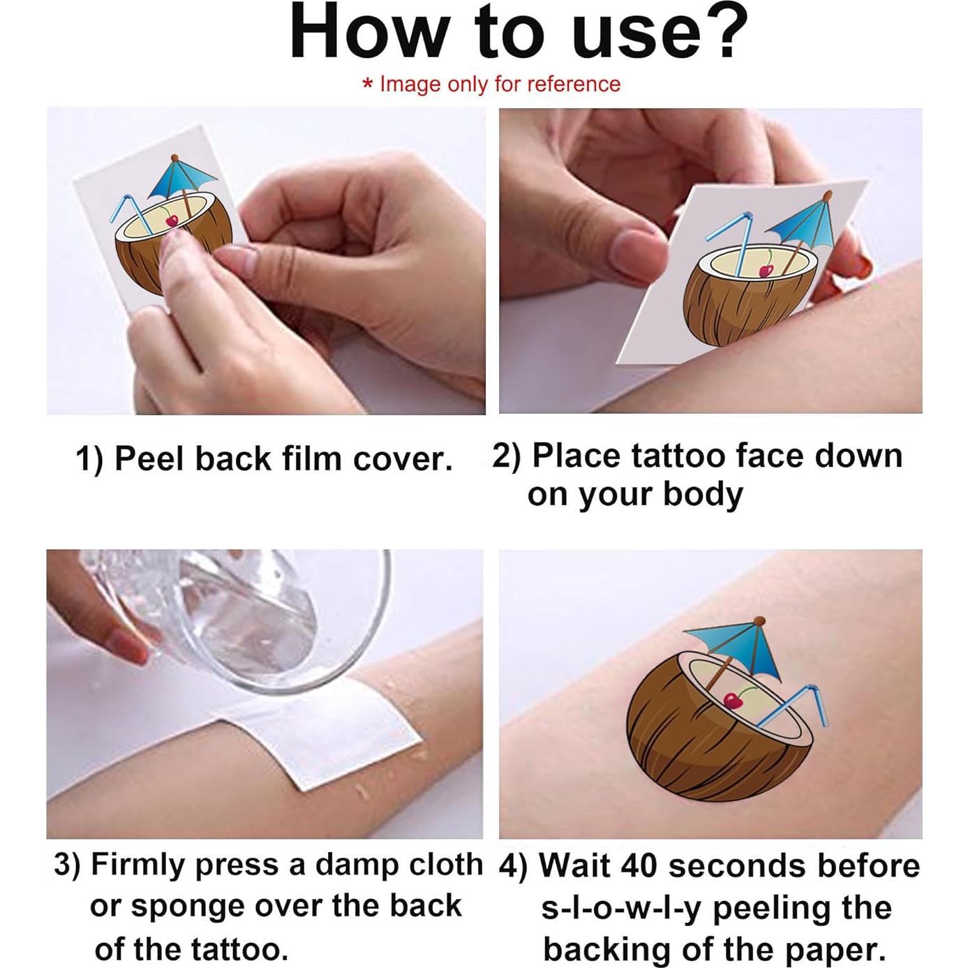 Tatuajes Temporales de Pirata Konsait - 96 Pcs, 4.5x4.5 cm