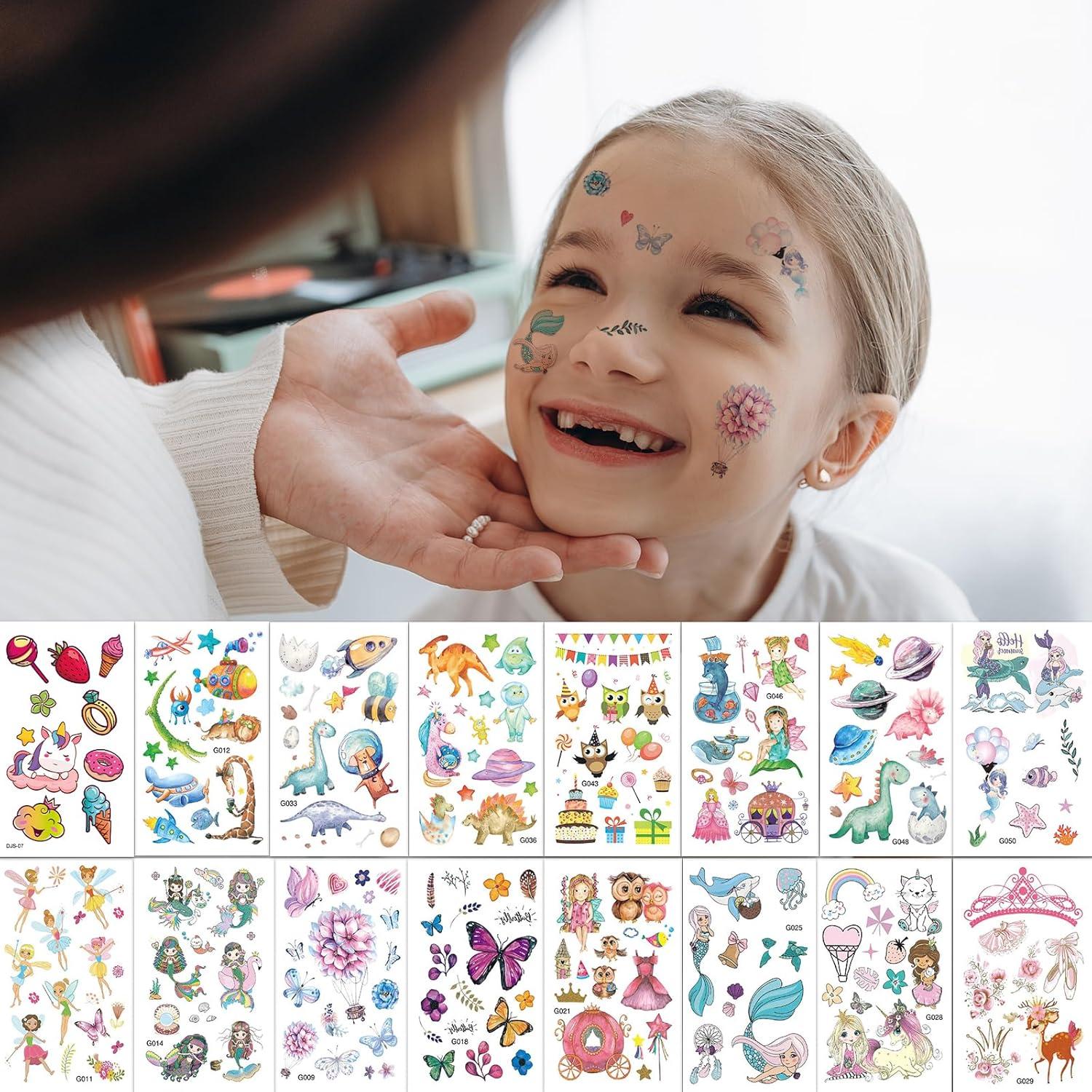 Set de Tatuajes Temporales para Niños Zhtulck - 800 Diseños Creativos