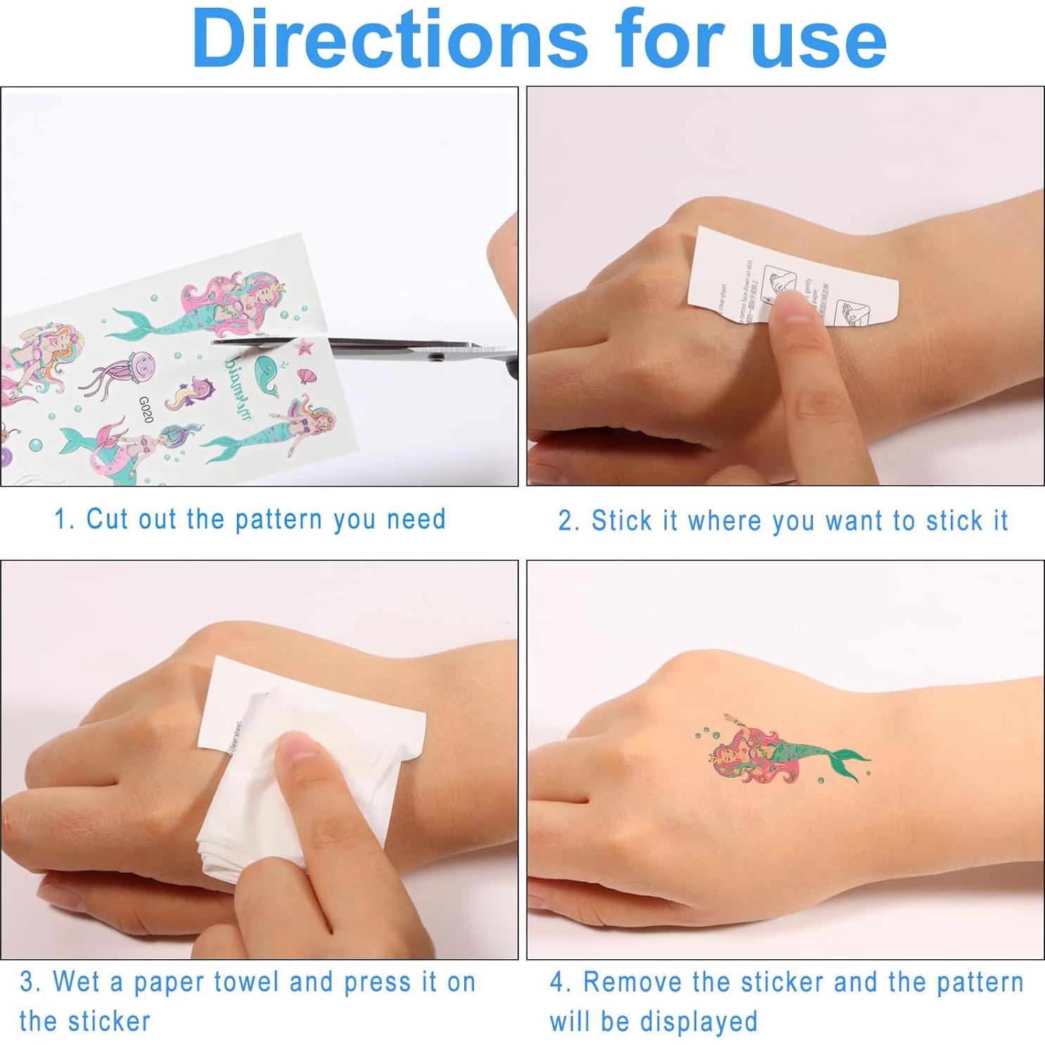 Set de Tatuajes Temporales para Niños Zhtulck - 800 Diseños Creativos