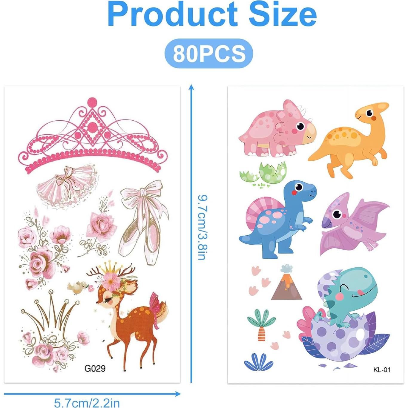 Set de Tatuajes Temporales para Niños Zhtulck - 800 Diseños Creativos