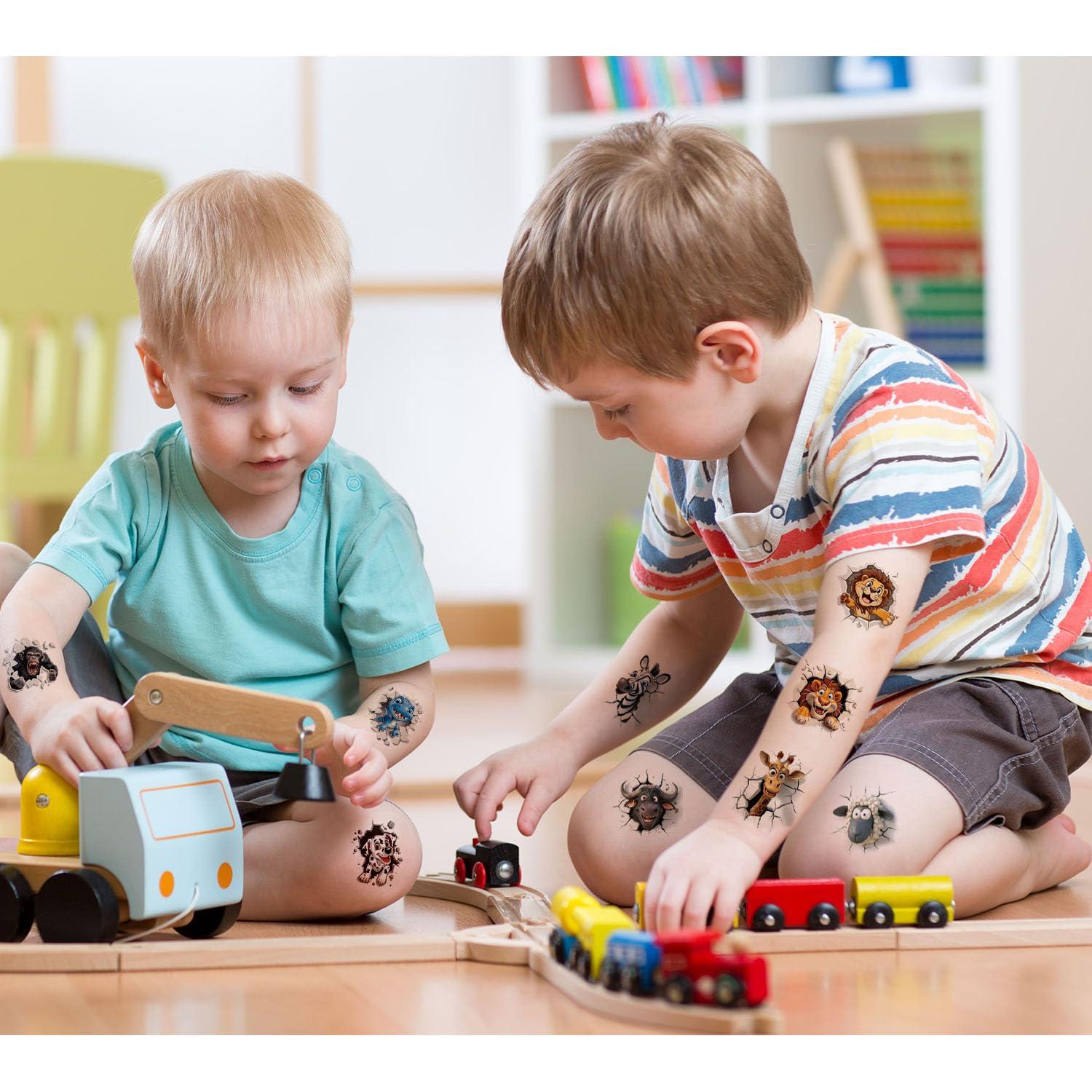 Tatuajes Temporales de Animales UVUXO - 10 Hojas para Niños