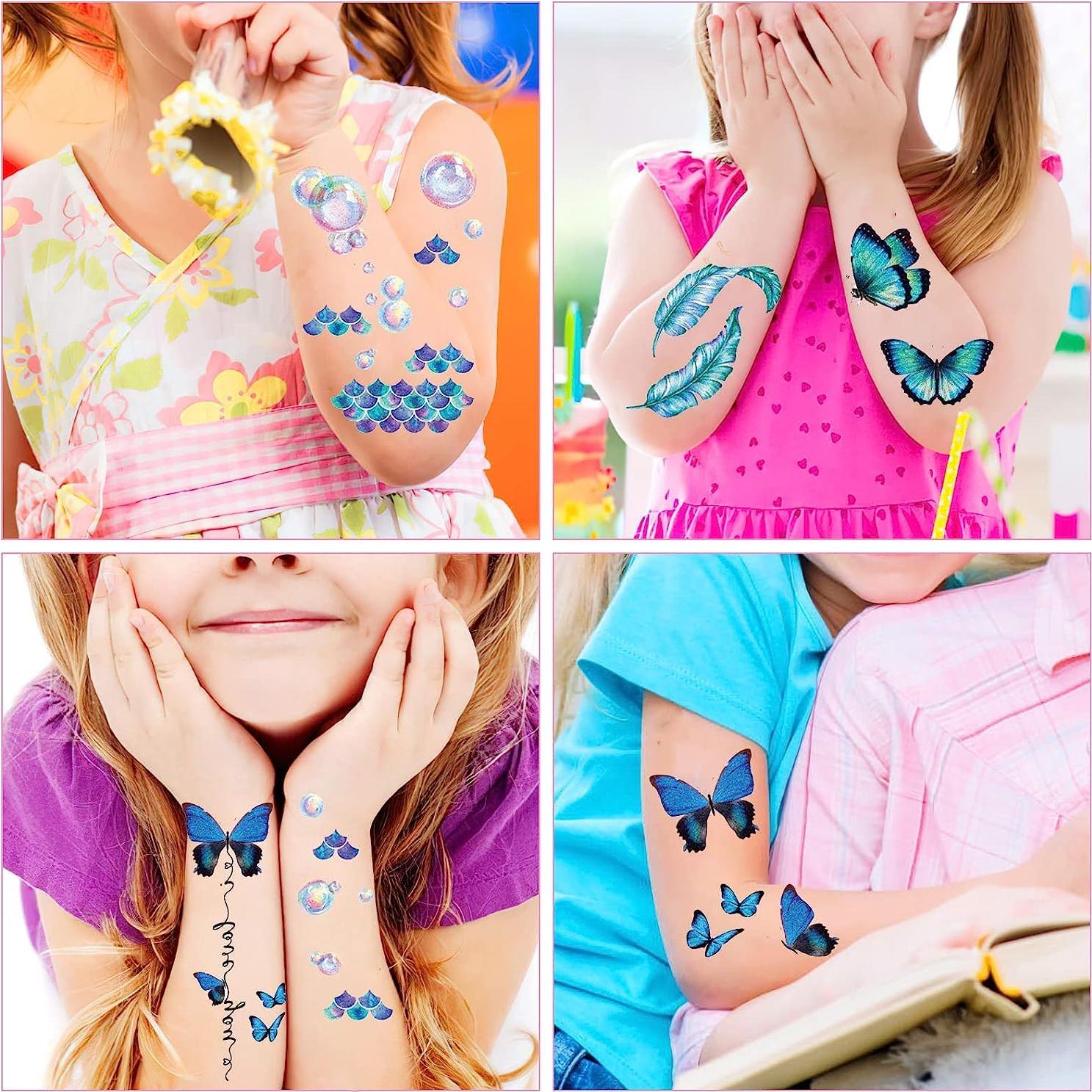 Tatuajes Temporales de Mariposa Brillante Konsait - 12 Hojas