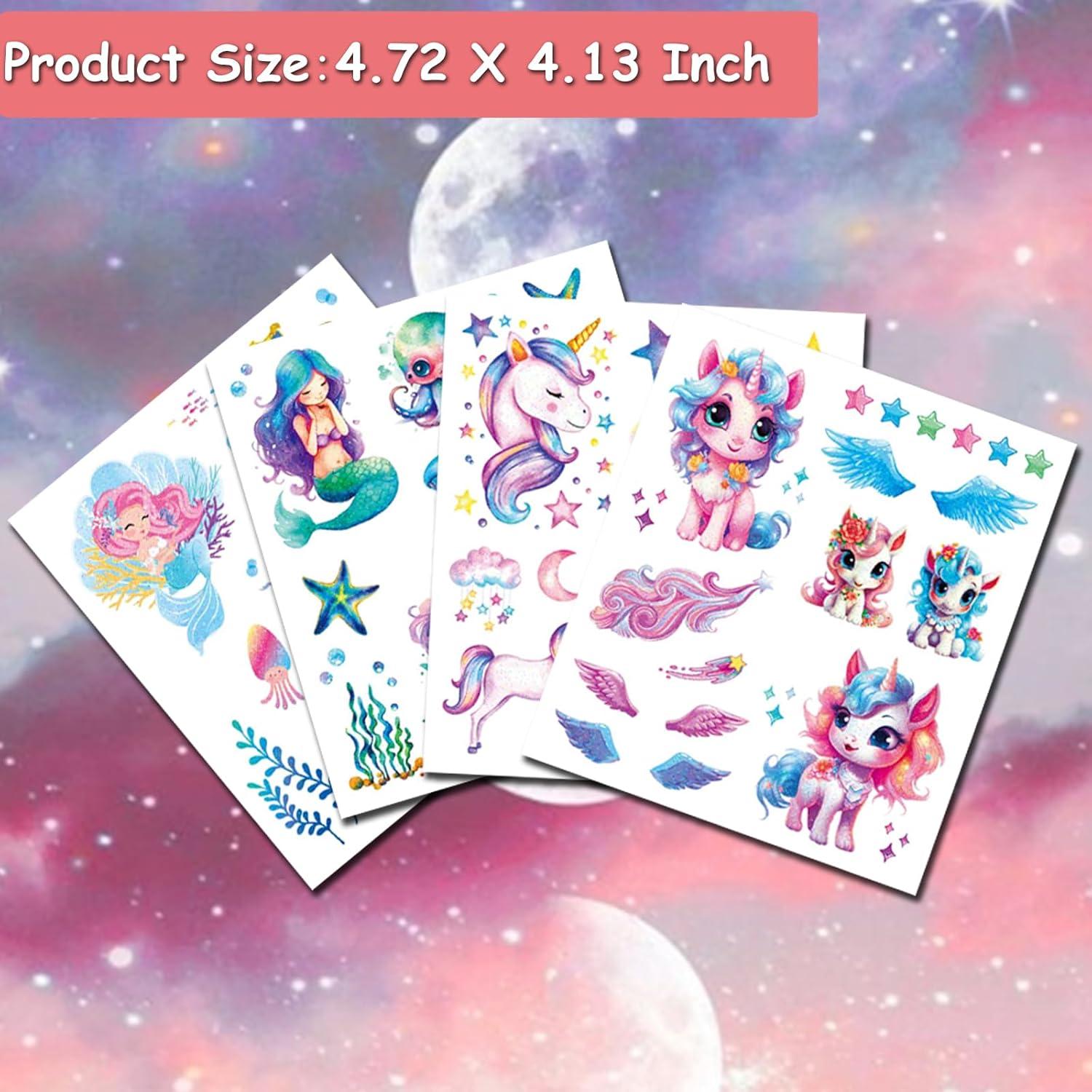 Tatuajes Temporales de Sirena Brillantes Hohamn - 120+ Estilos