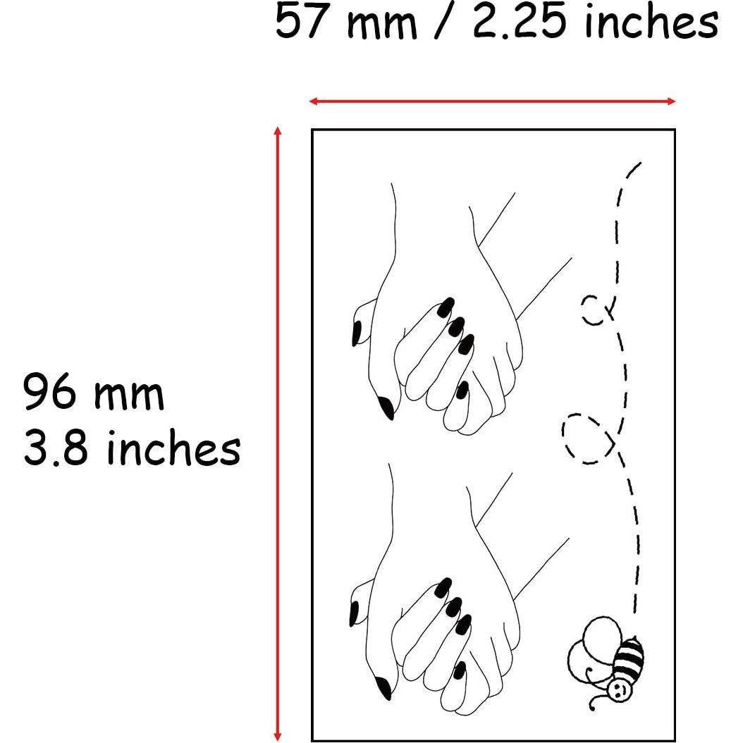 Tatuajes Temporales Realistas Esland para Mejores Amigos - 10 Piezas