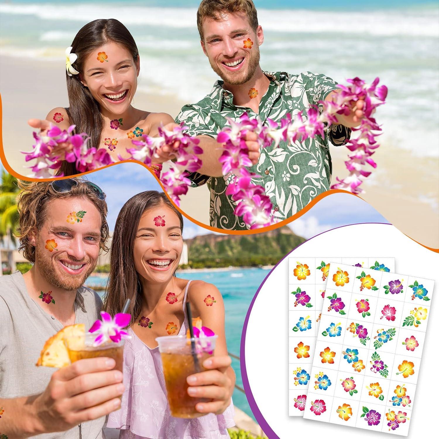 Tatuajes Temporales de Brillo Hibisco Nosiny - 240 Piezas