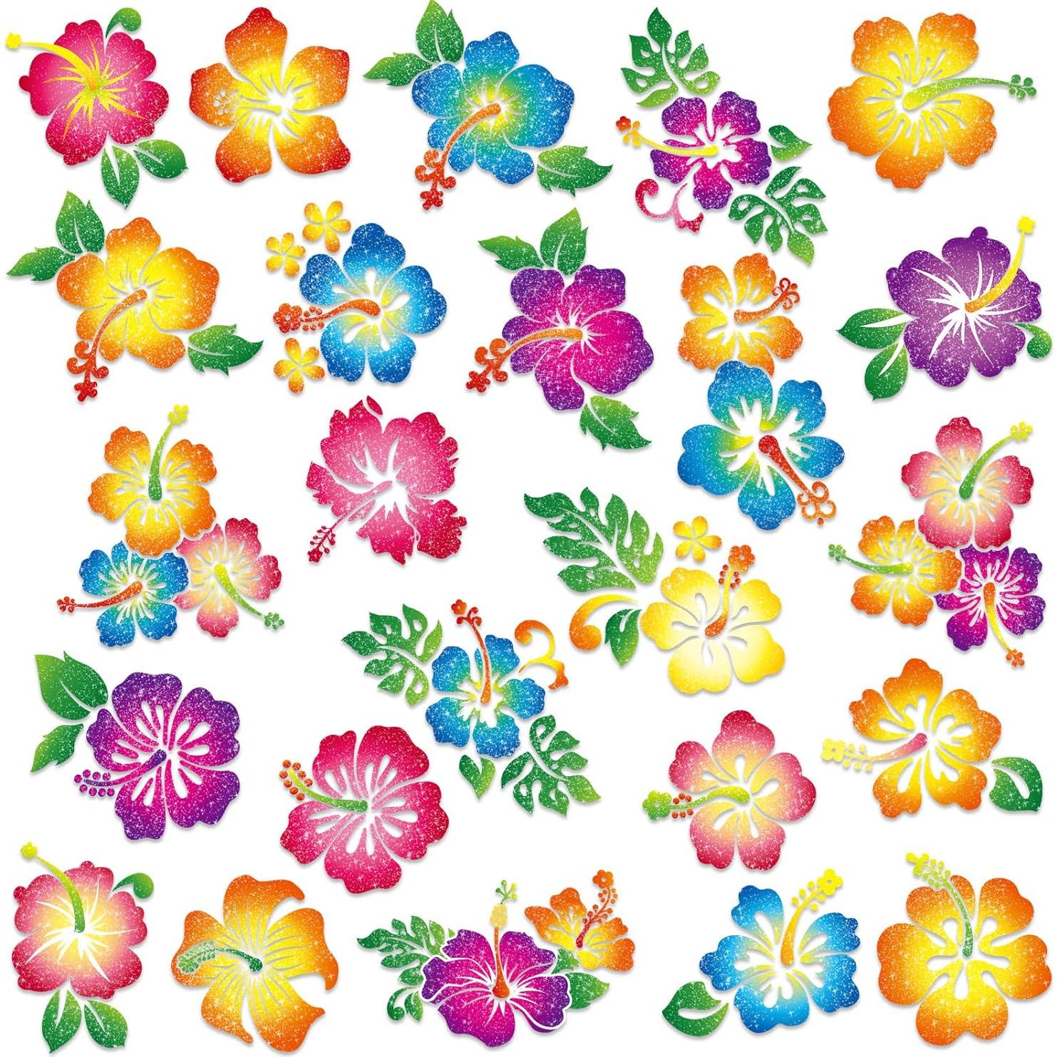 Tatuajes Temporales de Brillo Hibisco Nosiny - 240 Piezas