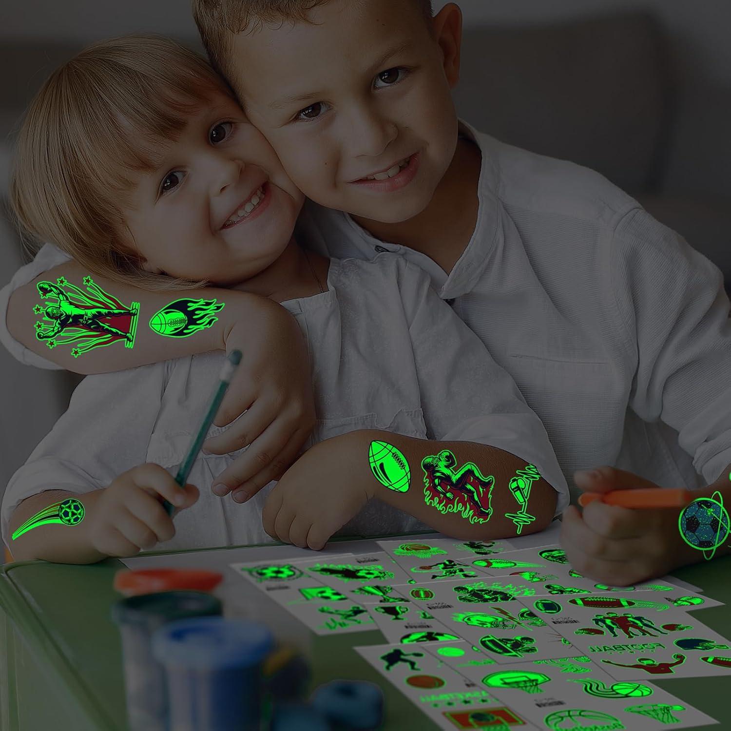 Tatuajes Temporales Brillantes EMOME para Niños - 90 Estilos