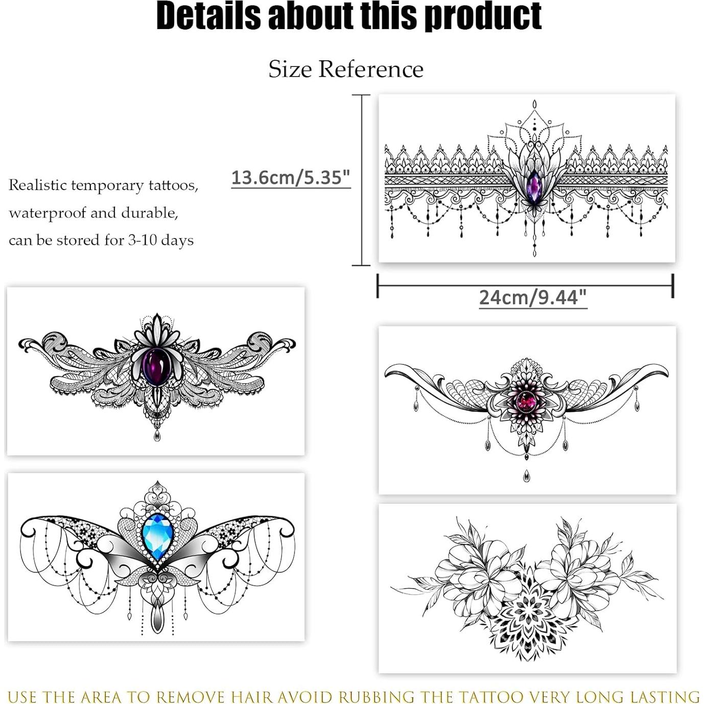 Tatuajes Temporales Sexy Grandes Roarhowl - Conjunto 1