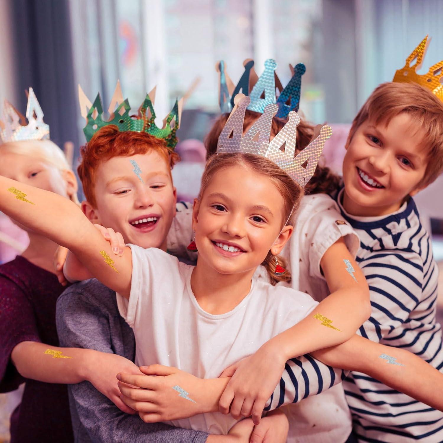 Tatuajes Temporales Cholemy 50 Pcs Relámpago Brillantes 5x5 cm