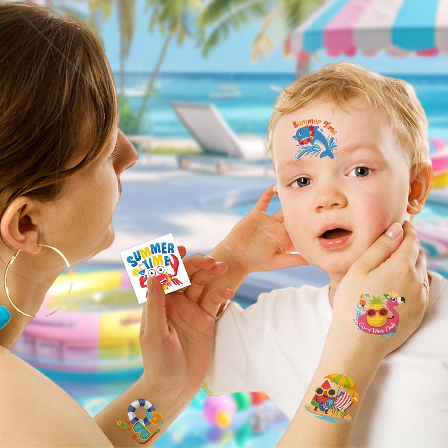 Tatuajes Temporales de Verano Konsait - 96 Piezas, 48 Diseños