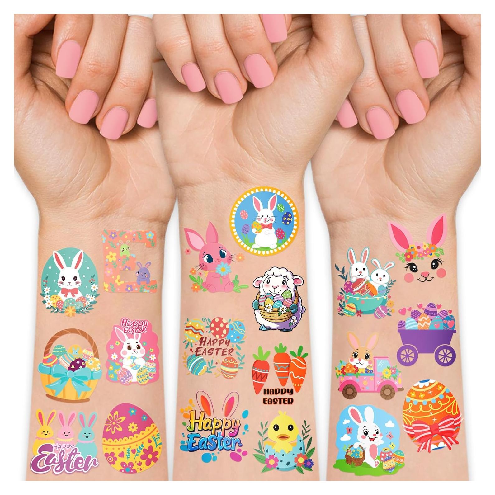 117 Tatuajes Temporales de Pascua Atydkug para Niños y Adultos