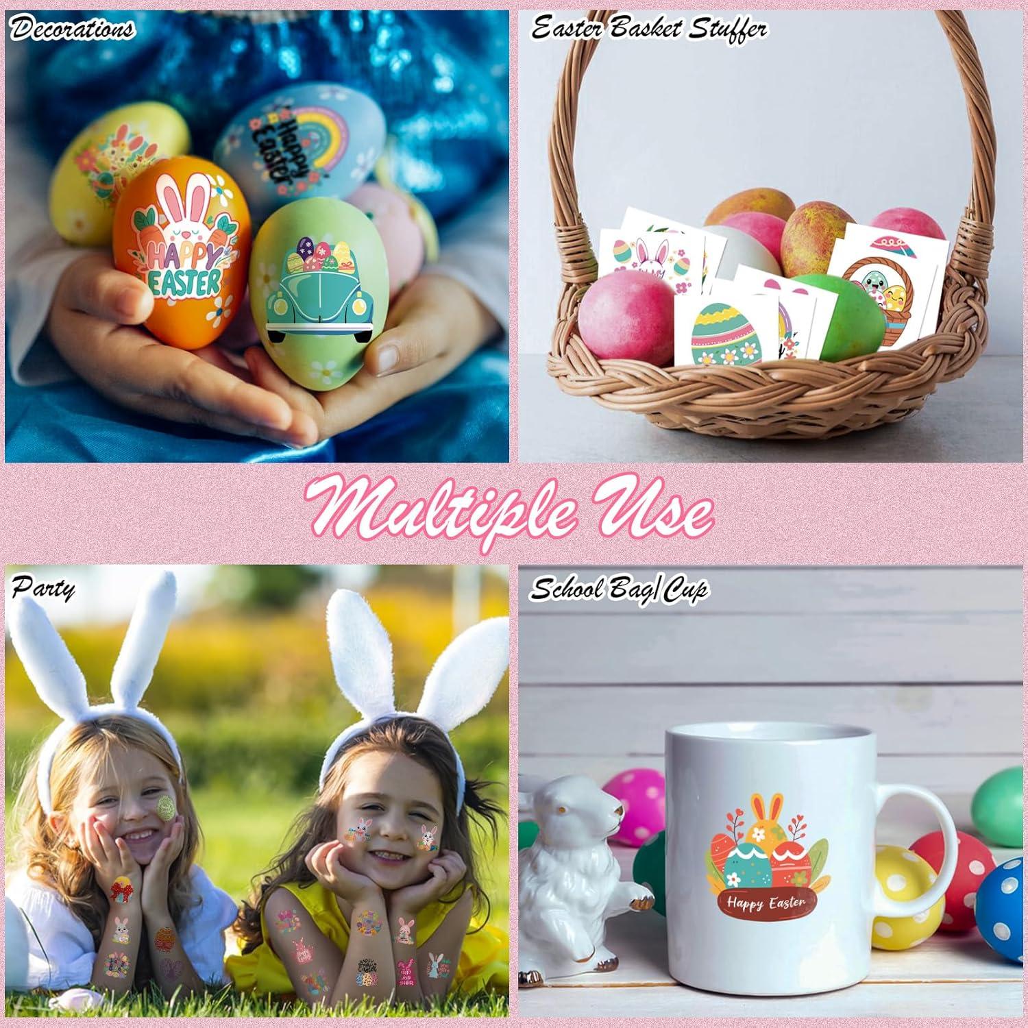 117 Tatuajes Temporales de Pascua Atydkug para Niños y Adultos