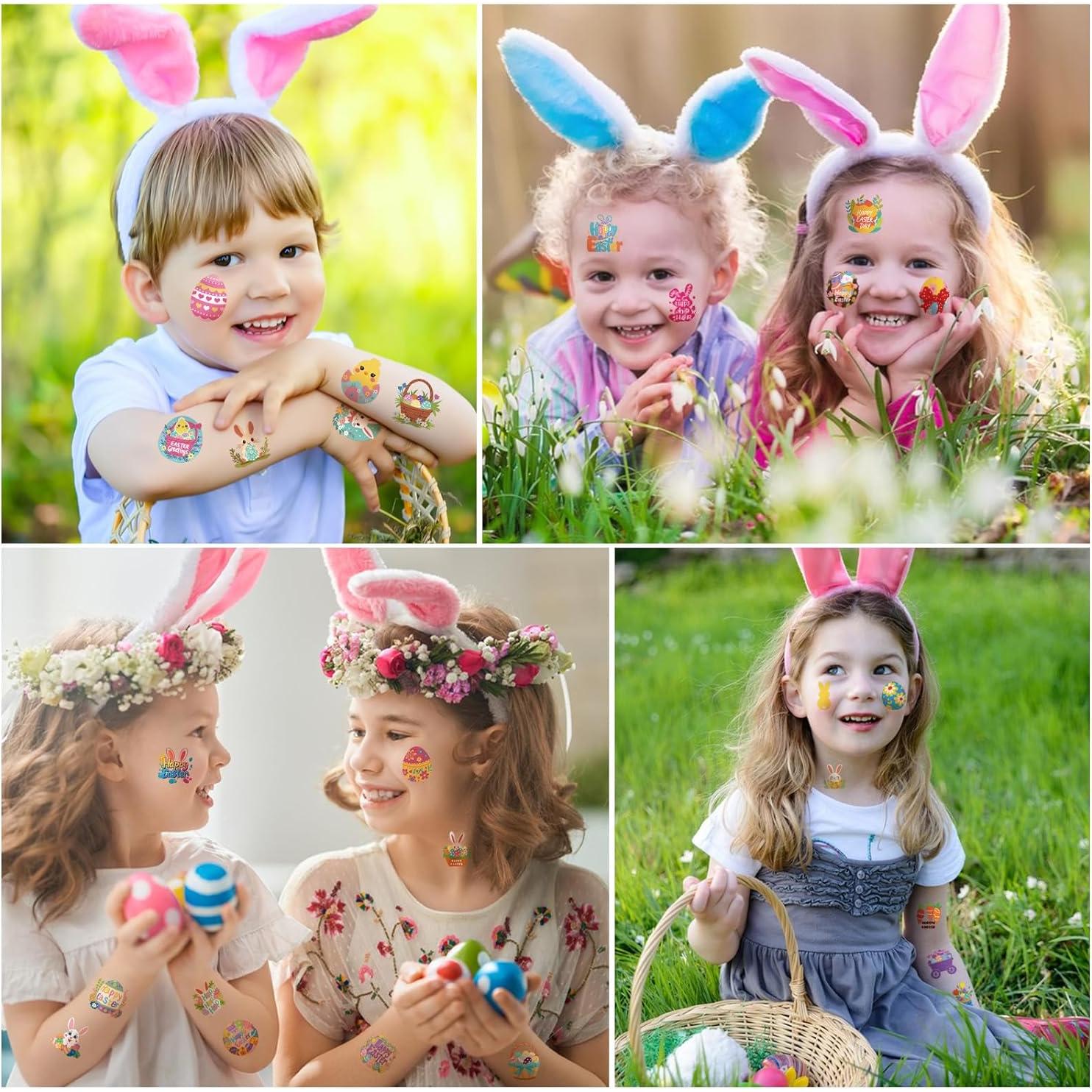 117 Tatuajes Temporales de Pascua Atydkug para Niños y Adultos
