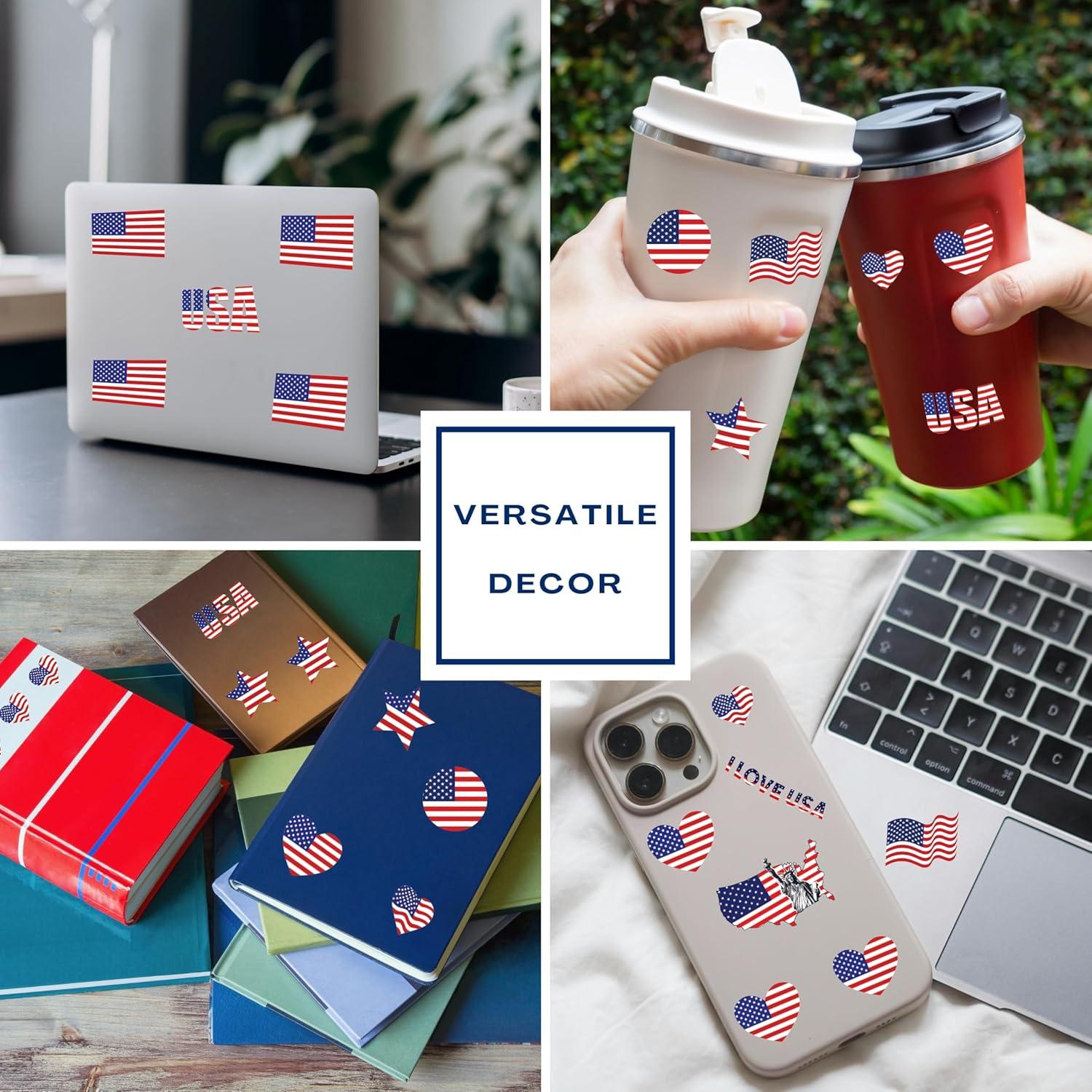 Tatuajes Temporales Miivoyage 136 PCS Bandera Americana