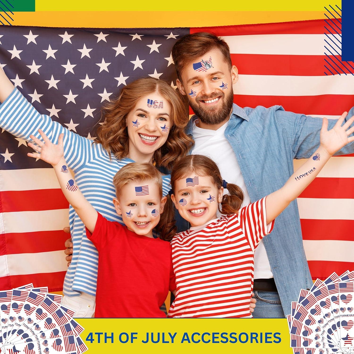 Tatuajes Temporales Miivoyage 136 PCS Bandera Americana